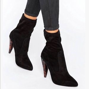 ASOS faux suede sock booties